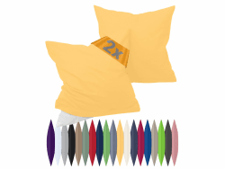 npluseins Renforcé-Kissenbezüge im Doppelpack - 100% Baumwolle - schlicht und edel 698.898, 30 x 50 cm, gelb Gelb 50 x 30 cm, 2 Stück Angebot bei HelloDeals