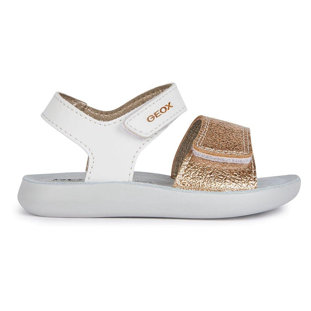 Geox Mädchen B Sandal LightfloppySandal 24 EU White Gold Angebot bei HelloDeals