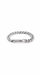 Tommy Hilfiger Jewelry Gliederarmband für Herren Kollektion aus Edelstahl - Erhältlich aus Gold oder Silber Silver Angebot bei HelloDeals