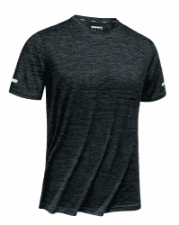 TACVASEN Herren Meliert Sport T-Shirts Kurzarm Schnelltrocknend Laufshirts Funktionsshirts Sportshirt mit Reflektierender Streifen XXL Schwarz Angebot bei HelloDeals