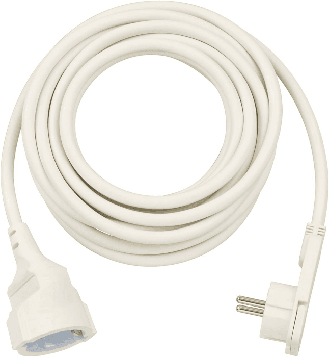 Brennenstuhl Qualitäts-Kunststoff-Verlängerungskabel mit Flachstecker (Verlängerungskabel flach für innen mit 5m Kabel) weiß 1 Stück 5m weiß Angebot bei HelloDeals
