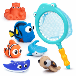 Anzmtosn Schwimmen Babys Badezeit Fisch Spielzeug Glücklich Unterwasser Geschichte Wasser Spritzen Spray Badewanne Baby Spielen Kinder Wasser Spielzeug (5 STÜCKE) Angebot bei HelloDeals