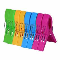 8X Strandtuchklammern Gross Handtuchklammern für Sonnenliegen Stühle Liegen und Geländer XXL Wäscheklammer Clip Klammer Haken - 8 Stück 4 Farben Angebot bei HelloDeals