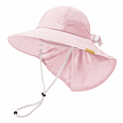 Sonnenhut Baby UV Schutz 50, UV Hut Mütze Baby, Sonnenhut Kinder, Sommerhut Sonnenmütze Babys, Sommermütze Babys Mädchen & Jungen, mit Verstellbarer Kinnriemen und verstellbarem Kopfumfang 6-24 Monate Einheitsgröße Hellrosa Angebot bei HelloDeals