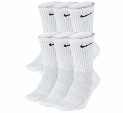 Nike Herren Everyday Cushioned Crew Crew-trainingssocken (6 Paar) 42-46 Weiß/Schwarz (100) Angebot bei HelloDeals
