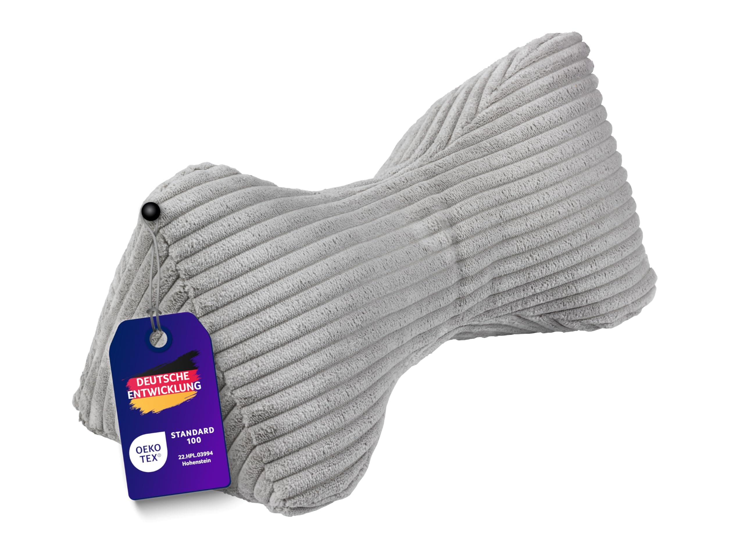 Traumnacht Cozy Leseknochen Kissen 40 x 20 cm, Nackenkissen & Lesekissen aus Lincoln-Kord, weich & waschbar, grau, Öko-Tex Zertifiziert, hergestellt nach deutschem Qualitätsstandard Grau / Kord Leseknochen Angebot bei HelloDeals