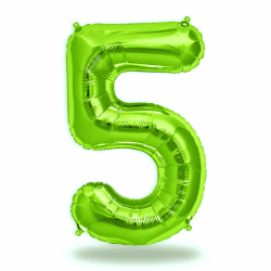 folienballon zahl 5 Grün - Riesenzahl Ballon ca.100 cm - Luftballon Zahl 5 - fliegt mit Helium - zum 5. Geburtstag, Hochzeit, Jubiläum, Fest, Party Dekoration - Ballon 5 Grün Grün Number 5 Angebot bei HelloDeals