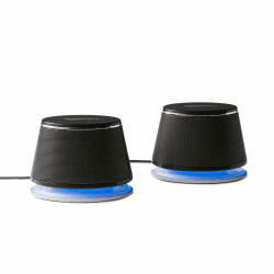 Amazon Basics Stereo-2.0-Lautsprecher für PC oder Laptop, 3,5-mm-AUX-Eingang, USB-Stromversorgung, 1 Paire, Schwarz Schwarz Einzeln Einzeln Angebot bei HelloDeals