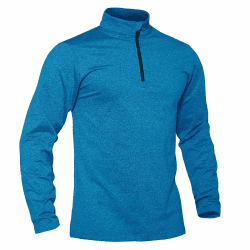TACVASEN Pullover Herren Langarmshirt Half Zip Fleece Winterpullover Warm Atmungsaktiv Sport Sweatshirt mit Stehkargen M Meerblau Angebot bei HelloDeals