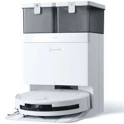 ECOVACS DEEBOT T50 Omni Gen2 Saugroboter mit Wischfunktion, 21.000 Pa, Ausziehbare Seitenbürste und Mopp, ZeroTangle 2.0, Moppwäsche mit 75°C heißem Wasser, All-in-One Station, 81 mm, Silberweiß Angebot bei HelloDeals