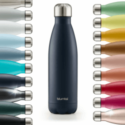 Blumtal Trinkflasche 750 ml Edelstahl - auslaufsichere Isolierflasche - BPA-freie Trinkflasche kalt & warm - doppelwandige Insulated Bottle - rostbeständige Isolierflasche Dark Ocean Blue - Blau 06 - Dark Ocean Blue - Blau 750 ml Angebot bei HelloDeals