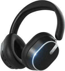 Bluetooth-Kopfhörer mit hybrider aktiver Geräuschunterdrückung, Kabellose Over-Ear-Kopfhörer mit Bluetooth 6.0, 120 Stunden Akkulaufzeit, Hi-Res-Audio, Kraftvollen Bässen und Ohrpolstern aus Reinschwarz Angebot bei HelloDeals