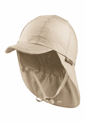 Sterntaler Schirmmütze Nacken - Unisex Baby- und Kinder Mütze mit Nackenschutz und einsteckbaren Ohrenklappen - UV-Schutz 50+ Sommermütze zum Binden - Popeline (Bio) Kopfbedeckung 51 beige Angebot bei HelloDeals