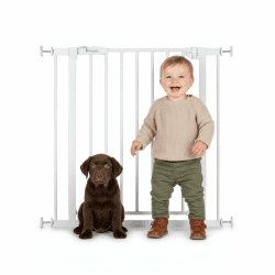 hauck Open N Stop 2, Weiß - Kinderschutzgitter Hundegitter, Verstellbare Breite 75-80 cm, 77 cm Hoch, Beidseitige Einhand Öffnung, ohne Bohren, für Innen Open N Stop 2, 75-80 Cm Angebot bei HelloDeals