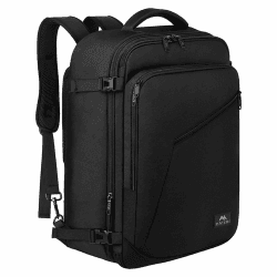 MATEIN Ryanair Handgepäck 40x30x20, Handgepäck Rucksack Flugzeug Herren 24L, Erweiterbar Rucksack 40x30x20 Ryanair Eurowings Reiserucksack Damen Travel Backpack Cabin Bag für Business, Reise, Schwarz Schwarz 40 x 30 x 20 cm Angebot bei HelloDeals