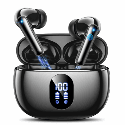 ZZU Bluetooth Kopfhörer, Kopfhörer Kabellos Bluetooth 5.4,2026 in Ear Kopfhörer mit 4 ENC Noise Cancelling Mic, LED Anzeige & 48 Std Spielzeit, HiFi Tiefer Bass, Wasserdicht Sports Earbuds Schwarz Klassisches Schwarz Angebot bei HelloDeals