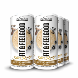 Layenberger Fit&Feelgood Slim Shake Powder, Mahlzeitersatz für 72 Portionen mit je 213 kcal (6x 396 g) - Espresso-Macchiato Espresso-Macchiato 396 g (6er Pack) Angebot bei HelloDeals