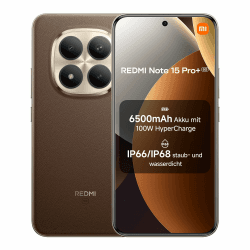 XIAOMI Redmi Note 15 Pro+ 5G Smartphone (8+256 GB) – Handy mit Android, 6500-mAh-Akku, IP66/IP68 Staub- und Wasserschutz, Neue 200-MP-Kamera, 6,83" AMOLED-Display, Mocha Brown, 2 Jahre Garantie Redmi Note 15 Pro+ 5G 8+256GB Mocha Brown Angebot bei HelloDeals