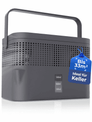 BonAura® Luftentfeuchter ohne Strom - Raumentfeuchter für Keller, Bad uvm. - 980g Luftentfeuchter Nachfüllpack inklusive - Entfeuchter und Luftentfeuchter Granulat im Set - Schutz vor Schimmel Titanium Gray Angebot bei HelloDeals