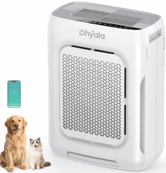 Luftreiniger Allergiker Air Purifier HEPA Luftfilter mit waschbarem Doppelfilter, CADR 450m³/h, Smart WiFi, 20dB Schlafmodus, AQI Anzeige, Aroma, Timer, gegen Staub Pollen, Haustiere & Raucher Angebot bei HelloDeals