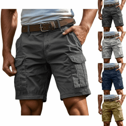 Kurze Hosen Herren Cargo Shorts Herren Kurze Hosen Sommer Cargohose Mit Zipper Und Buttons Multiple Taschen Arbeitshose Männer Sportshorts 2026 A001 Dark Gray XL Angebot bei HelloDeals