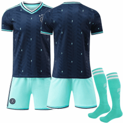 2026 Fußball Trikot Kinder Erwachsene Namen und Nummer Fussballtrikot Heim- Auswärtstrikots Fussball Trikot Set mit Football T-Shirt, Shorts, Socken 28(150-160cm) für 12-13 Jahre 18-Keine Nummer Angebot bei HelloDeals