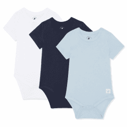 Bramble & Bear 3/6er-Pack kurzärmelige Baby-Bodys – Unisex Baby-Bodys aus Bio-Baumwolle für 0 bis 3 Jahre 2-3 Jahre Blau/Weiss (3-er Pack) Angebot bei HelloDeals