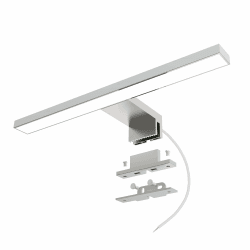DEELUX Spiegelleuchte Bad 5W 400LM 30cm Neutralweiß 4000K,3in1 Montage 230V Wandleuchte Spiegellampe,LED Badleuchte Badlampe,Klemmplatte am Spiegel/Schrank/Wandbeleuchtung IP44 Chrom Angebot bei HelloDeals