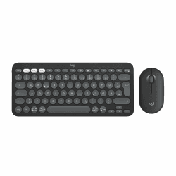 Logitech Pebble 2 Combo, kabellose Tastatur und Maus, leise und mobil, anpassbar, Logi Bolt, Bluetooth, Easy-Switch für Windows, macOS, iPadOS, Chrome - Deutsches QWERTZ-Layout, Weiß Graphit K380S + M350s Angebot bei HelloDeals