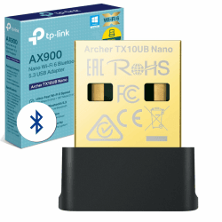 TP-Link Archer TX10UB Wi-Fi 6 AX900 Buletooth WLAN Stick Für PC, 𝐁𝐥𝐮𝐞𝐭𝐨𝐨𝐭𝐡 𝟓.𝟑 Dual Band WLAN Adapter, Nano Größe, WPA3, MU-MIMO, nur Kompatibel mit Windows 11-10 Angebot bei HelloDeals