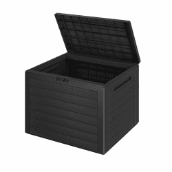 Casaria® Gartenbox 190L UV-beständig Griffmulden Verschlussvorrichtung Balkon Terrasse Wohnzimmer Wintergarten Kissenbox 78x44cm Holz-Optik Anthrazit Anthracite Angebot bei HelloDeals