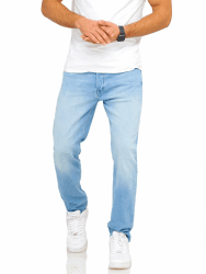 JACK & JONES Infinity Herren Jeans Mike ARIS Comfort Fit Denim Herrenhose 36W / 30L Light Blue Denim Angebot bei HelloDeals