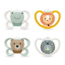 NUK Perfect Match Air Day & Night Baby-Schnuller | 0-6 Monate | Leuchtende Schnuller, die Luftzirkulation fördern & Speichelrash verhindern | 95% Baby-Akzeptanz** | Sortiert | 4 Stück 0-6m Fuchs Angebot bei HelloDeals