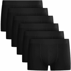 QINCAO Men's Boxer Shorts, Pack of 6, Men's Underwear, Retro Shorts, Cotton L 6 Schwarz Angebot bei HelloDeals