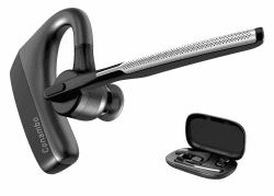 Conambo Headset Bluetooth V5.1 K18 kabelloser Ohrhörer mit CVC 8.0 und ENC Dual Mic Geräuschunterdrückung, Kopfhörer mit Mikrofon Mutefür Autofahren/Büro/Geschäft für iPhone Android K18-PRO Angebot bei HelloDeals