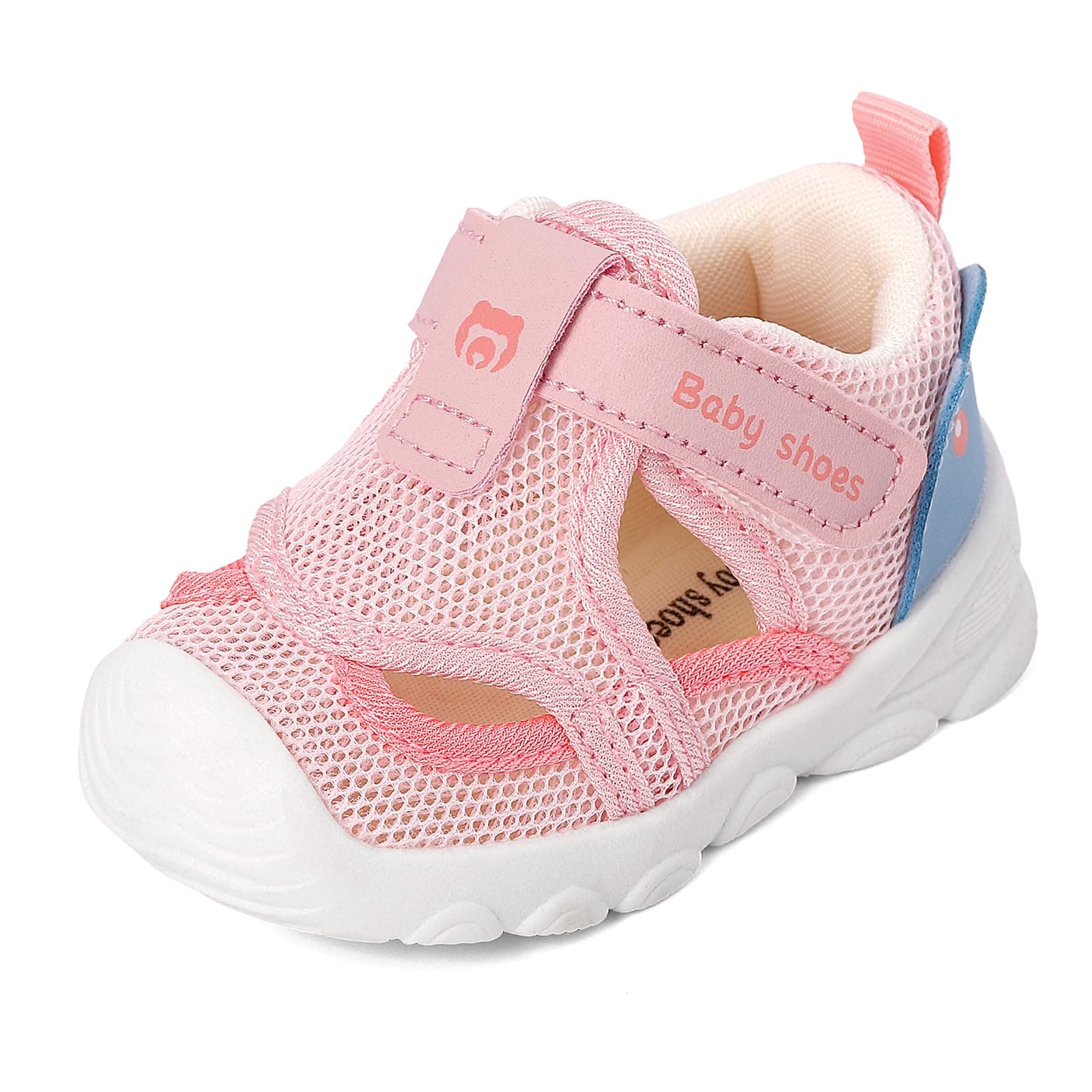 Sandalen Baby Mädchen Jungen Sommer Lauflernschuhe Atmungsaktiv Sandales Geschlossene Zehen Kleinkind mit rutschfeste Gummisohle Rosa 19 EU Angebot bei HelloDeals