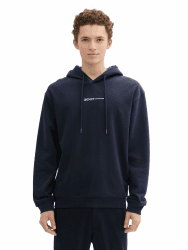TOM TAILOR Denim Herren Hoodie Sweatshirt mit Logo-Print S 15148 - Sky Captain Blue Angebot bei HelloDeals