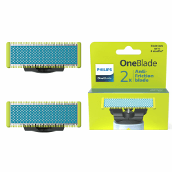 Philips OneBlade First Shave Klingen, passend für alle OneBlade und OneBlade Pro Modelle, für besonders empfindliche Haut im Gesicht, original von Philips, 2er-Pack (Modell QP225/50) 2x first Shave Klingen Angebot bei HelloDeals