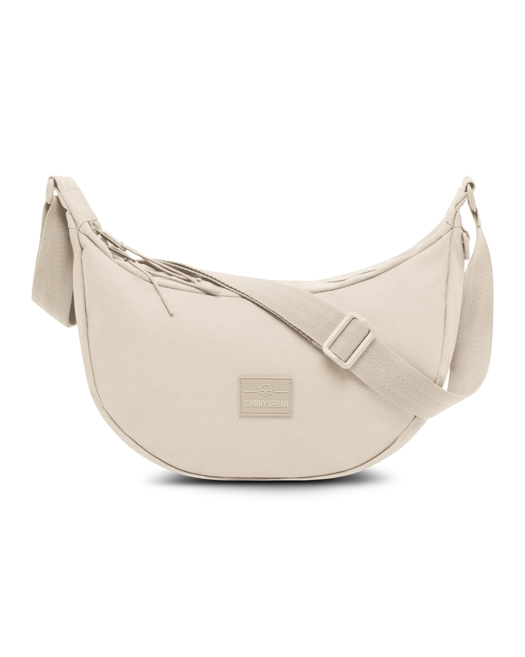 Johnny Urban Crossbody Bag Damen & Herren Beige - Ally Medium - Moon Bag Design - Umhängetasche im Halbmond Stil - Halbrunde Tasche mit verstellbarem Gurt - Wasserabweisend Sand Medium (3,3 Liter) Angebot bei HelloDeals