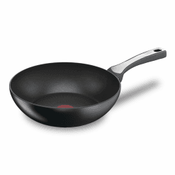 Tefal Unlimited On Wokpfanne Induktion 28 cm, katzfeste Titanium 6X Antihaftversiegelung, Thermo-Signal bei idealer Brattemperatur, für alle Herdarten geeignet, G25919 Beschichtet "Classic" - Wokpfanne 28cm Angebot bei HelloDeals