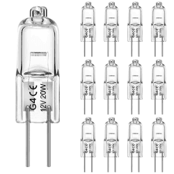 WeshLMPO Halogen G4 20w 12v 12 Stücke G4 Halogen Leuchtmittel 2700K Warmweiß Dimmbar für Backofen 300 Grad. Angebot bei HelloDeals