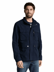 TOM TAILOR Herren Feldjacke aus Baumwolle S 10668 - Sky Captain Blue Angebot bei HelloDeals