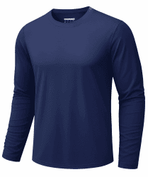 TACVASEN Herren T-Shirt Langarm Baumwolle Rundhals Shirt Männer Sweatshirt Langarmshirt Basic Oberteil Frühling Herbst Freizeit Pullover XXL Navy Angebot bei HelloDeals