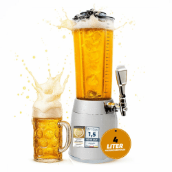 Biertower 4,0 Liter – Kult Biersäule mit LED-Beleuchtung & Eiskühlung – XXL Trinksäule Getränkespender mit Präzisions-Zapfhahn – Robuste Zapfsäule für Party, Grillen & Events – Getränkesäule Chrom Angebot bei HelloDeals