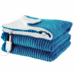 YDW Wärmedecke Heizdecke mit Abschaltautomatik - 200x180 cm Kuscheldecke Electric Blanket Wärme Beheizbare Decke Elektrische fürs Bett Überhitzungsschutz Waschbar Kuschelheizdecke - Türkis Türkis 180x200 cm Angebot bei HelloDeals