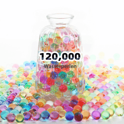 WITCOLOR 120.000 Wasserperlen Bunte, Wassergel Jelly Perlen als Füllmaterial für Vasen, Schwimmkerzen, Hochzeitsdekoration, Weihnachtsdekoration, Blumenarrangements, Wohnraumdekoration Farbig Angebot bei HelloDeals