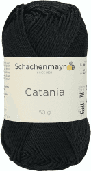 Schachenmayr Catania 9801210-00110 schwarz Handstrickgarn, Häkelgarn, Baumwolle Schwarz 11,5 x 5,2 x 6 cm Angebot bei HelloDeals