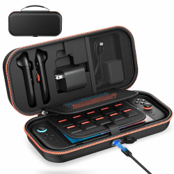 [Ladung Innen] Tasche für Nintendo Switch 2/OLED/Original, Große Harte Tragetasche für Adapter und Joy-pad Aufbewahrung, Reise-Tasche für Switch 2 Konsole mit 22 Spielkartenfächern Schwarz Angebot bei HelloDeals