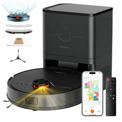 Saugroboter mit wischfunktion 7000Pa, Staubsauger Roboter mit Absaugstation 3.5L,180Min Laufzeit,LiDAR Navigation,Roboterstaubsauger für Tierhaare Teppich Böden,APP Steuerung Angebot bei HelloDeals