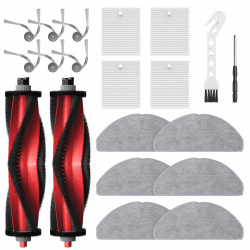 20 Stück Zubehör Ersatzteile für Roborock Q7 M5/Q7 M5+/Q7 L5/Q7 L5+ Saugroboter, 2 Rollenbürste, 4 HEPA-Filter, 6 Wischtücher, 6 Seitenbürsten, 1 Reinigungsbürste (Nicht für Q7/Q7 MAX) 20pcs Q7 M5/L5 Zubehör Angebot bei HelloDeals
